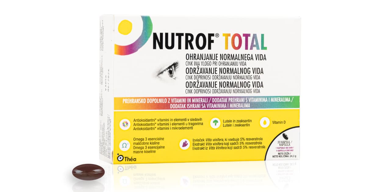 Prehransko dopolnilo za oči Nutrof Total